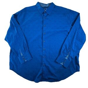 Robert Graham Turquoise Paisley / Scroll Long Sleeve Button Down Shirt